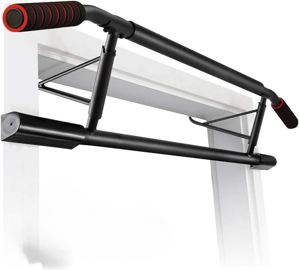 Pull Up Bar Max with Ergonomic Grip Doorway Gym Exercise Equipment Carbon Steel