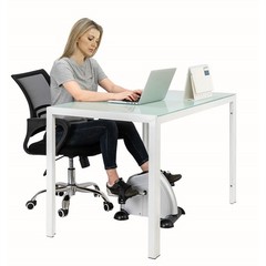Home Use, Arm, Hands and Feet Trainer Mini Pedal Exercise Bike, Silver, Portable