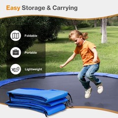 8/ 10/14/15FT Trampoline Safety Pad Replacement Universal Waterproof – Blue