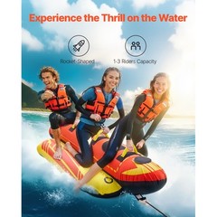 Towable Tubes for Boating 1-3 Riders Inflatable Boat Tubes and Towables 510lbs