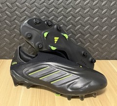 Adidas Copa Pure 3 Elite Laceless FG Black Green Soccer Cleats JS0652 Mens Sz 7