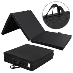 Exercise Floor Mat Tri-Fold 6&prime; x 2&prime; Folding Gymnastics Gym Mat for Yoga Workout