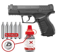 Umarex XBG .177 Cal Air Pistol, CO2 BB Gun w/ BB Jug & CO2 Bundle (2254804)