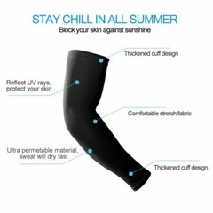 1 Pair Cooling Arm Sleeves UV Sun Protect Covers For Men Women Outside Sport US