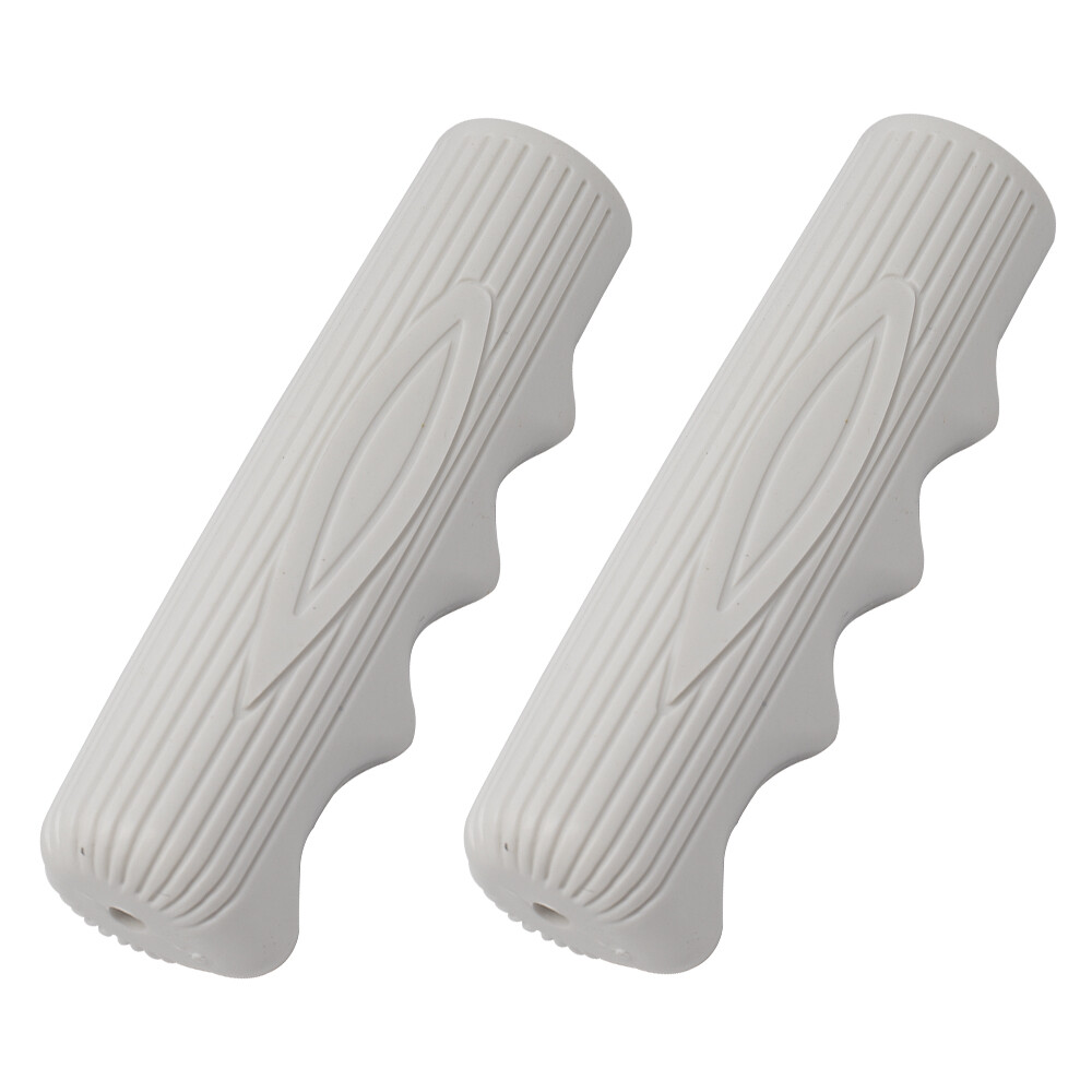 GENUINE VINTAGE OG LOWRIDER 115MM LONG BICYCLE GRIPS IN ALL WHITE