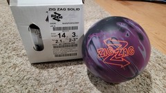Radical Zig Zag Solid Bowling Ball 1st Quality | 14 Pounds | 2-3&Prime; Pin | 2.1oz TW