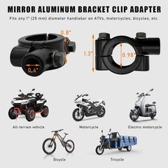 Universal Motorcycle Handlebar Mirror Mount Holder 7/8&Prime; Thread Adapter Clamp for