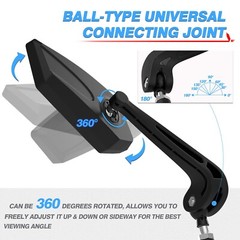 Handlebar Mirrors Bike Mirror Handlebar Mount Rotatable Rear View Side Mirror