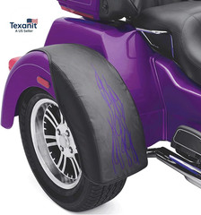 2009-2024 Artificial Leather Flame Rear Trike Fender Bra Set for Harley Trike Tr