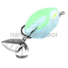 6 Pack Topwater Small Frog Soft Lure with Double Blade 3.5cm/7g Bass Trout Bait