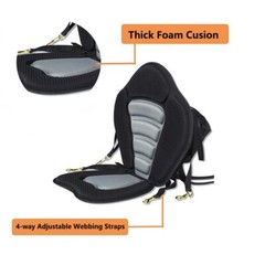 Universal Adjustable Detachable Comfortable Kayak Fishing Boat Seat w/Storage Ba