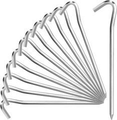 20 Pack Tent Stakes Heavy Duty, 10inch Tent Stakes Pegs, Metal Tent Spikes Groud