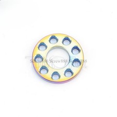10pcs/lot Titanium Bolts Screws Washer M6M8 M10 Porous Drilled Spacer Ti Washers