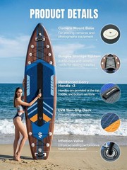 11&rsquo;6&Prime; x 35&Prime; Inflatable Stand Up Paddle Board with Seat, SUP Boards Accessories