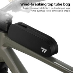 WEST BIKING Bicycle Bag Waterproof Bolt Strap Road Bike Top Tube Bag Black 0.7L