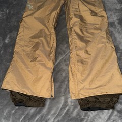 Burton Womens Snowboard Ski Pants Mustard Yellow Size S With Patches