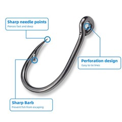 500 PCS Fish Hooks 10 Sizes Fishing Black Silver Sharpened With Box Quality kit