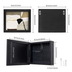 Dononr Hidden Gun Storage, Safe for 12.2*10.6*2.24inch, Black