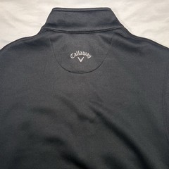 Callaway Weather Series Vest Mens Size L Black 1/4 Zip Pullover Golf Preppy Dad