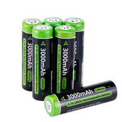 1-100x Button Top 3000mAh Battery 3.7V Rechargeable Batteries Cell f/ Flashlight