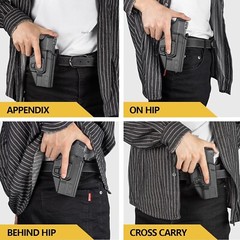 Level II/2 OWB Paddle Holster with Index Finger Release Glock 19/19X/23/32/44/45