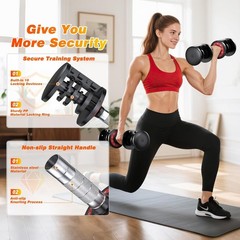 Pre-Owned Adjustable Dumbbells Set of 2 55LB Quick Adjust Anti-Slip Home Gym