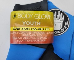 Body Glove PFD Life vest Youth Boy&rsquo;s 55-88 pounds, Blue Black Gray NEW