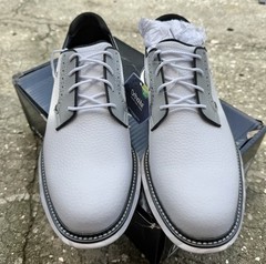 FOOTJOY TRADITIONS WHITE/WHITE/GREY PREVIOUS SEASON SIZE 9 MEN