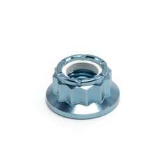 Ti Titanium 12 Point Nuts M5 M6 M8 M10 M12 Bicycle Flange Nylon locking Nut