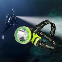 100m Diving Head Lamp Rechargeabl Waterproof Diving Flashlight Camping Fishing