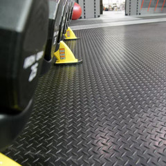Home Gym Floor Mat Diamond Plate Rubber Roll Garage Golf Cart Truck Bed 4&prime; x 2&prime;