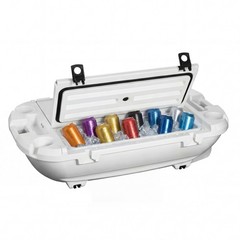 Uimoso 40QT Floating Cooler Ice ChestDual-Sided Lids for Water Land & Lake White