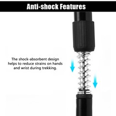 2X Trekking Poles Nordic Walking Sticks Adjustable Anti-shock Hiking Alpenstock