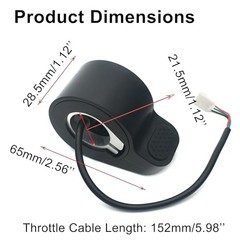 Thumb Throttle for Gotrax GXL V2 Electric Scooter, Female Plug Throttle