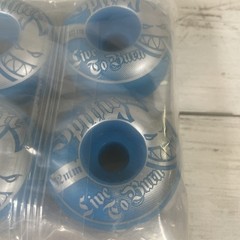 Spitfire Live To Burn 52mm 99a Skateboard Wheels Blue Silver Set of 4 New