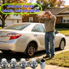 5pcs M12x1.5 Wheel Lock Nuts, 37mm Height, Flat Mag Seat, Only for Toyota OEM