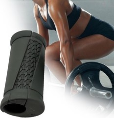 Ergonomic Rotating Barbell Grips Angled Design Relieve Joint Pressure in Lifting