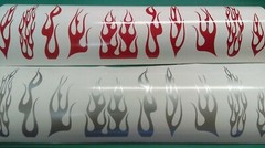 Flames Decal set. Custom made for you! Custom colors! USA Seller. 6 year vinyl
