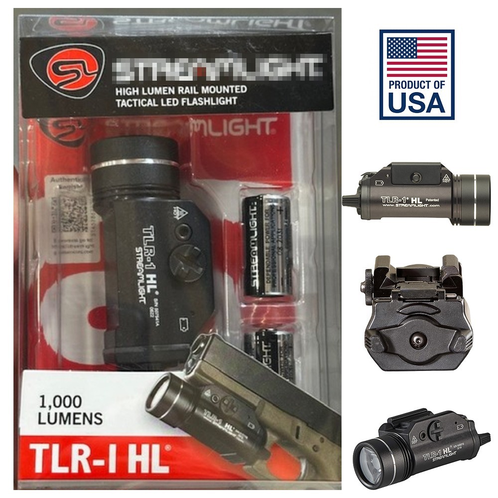 TLR-1 HL 1000 LM rail mounted tactical flashlight Metal Flash Light Black – USA