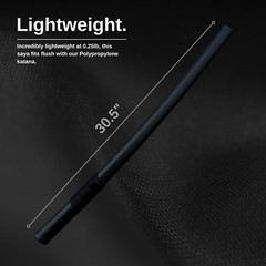 Martial Art Polypropylene Katana Bokken (39&Prime;) with Black Saya Scabbard