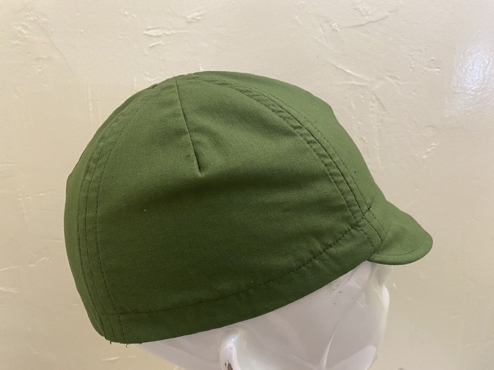 CYCLING CAP 4 PANELS COLOR OLIVE HANDMADE IN USA
