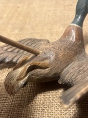 miniature flying mallard drake decoy sculpture vintage unknown