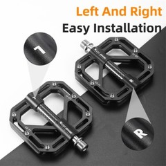 WEST BIKING Bicycle Pedals Titanium Carbon Fiber Axle 3 Bearing Bike Flat Pedals