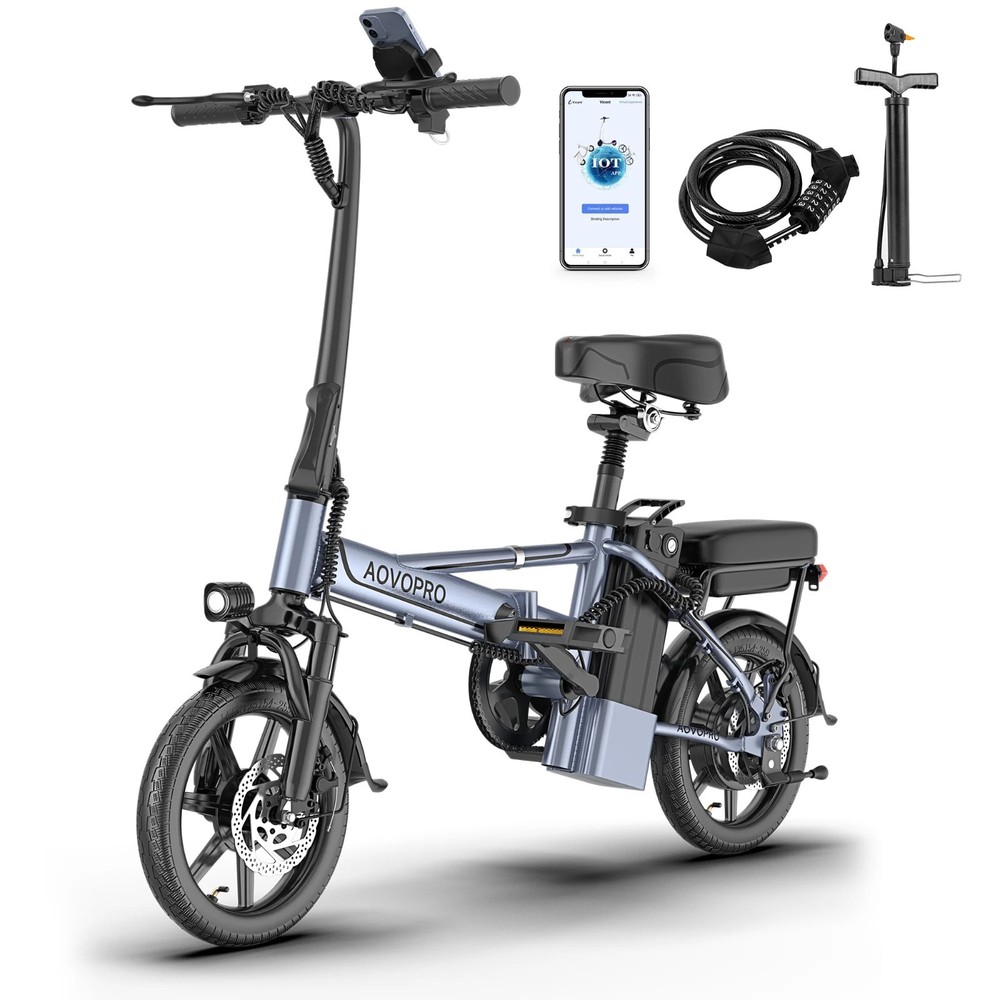AOVOPRO EB60PRO Folding Electric Bike 500W 48V 15.6Ah 22mph Electric Bicycle