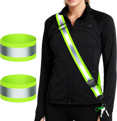 Reflective Walking Gear at Night, High Visibility Safety Reflective Sash Belt an