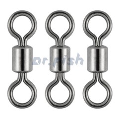 100/50pcs Rolling Barrel Swivels 20-330LB Fishing Swivel Solid Ring Lure Tackle