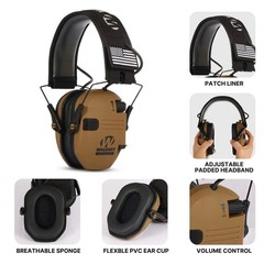 Electronic Shooting Ear Muff Slim Walkers Razor Shooting Anti-noise Earphone US