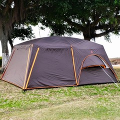 Extra Large Tent 12 Person,Family Cabin Tents,2 Bay-Windows,2 Rooms and 3 Doors