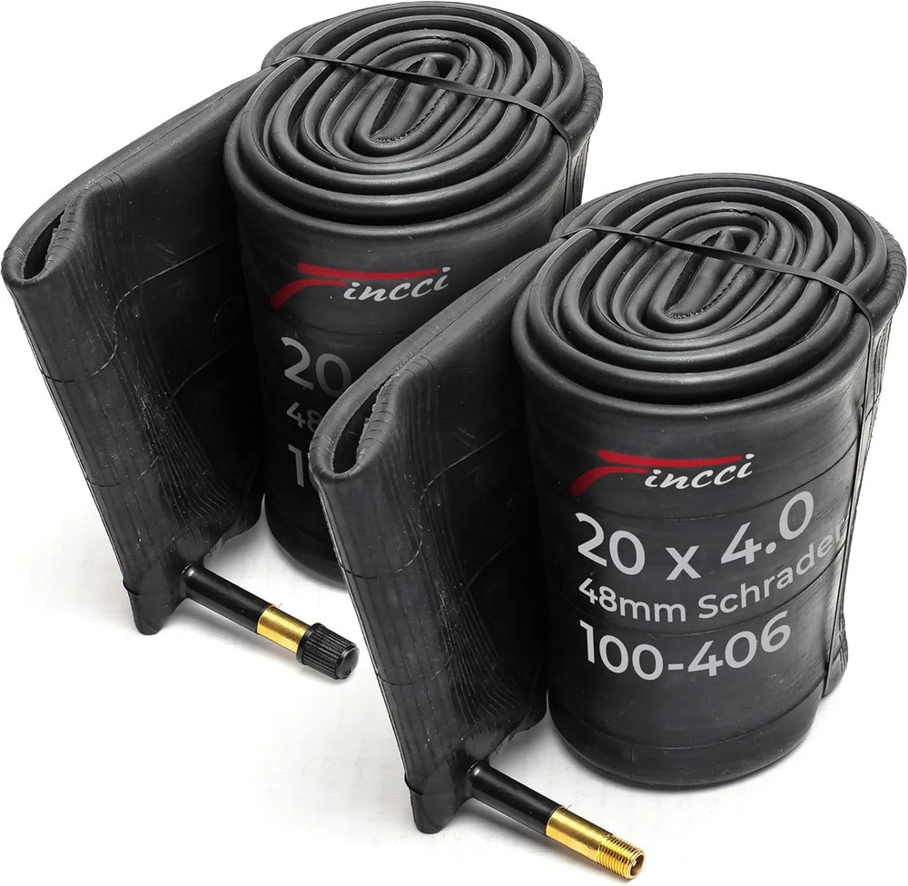 Fincci Durable 20×4.0 Fat Tire Tube – Pair 20 Inch Bike Tube with Presta/Schrade