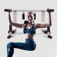 Wall Mount Chin Up Bar Power Pull Up Home Gym Fitness Dip Station Equipment